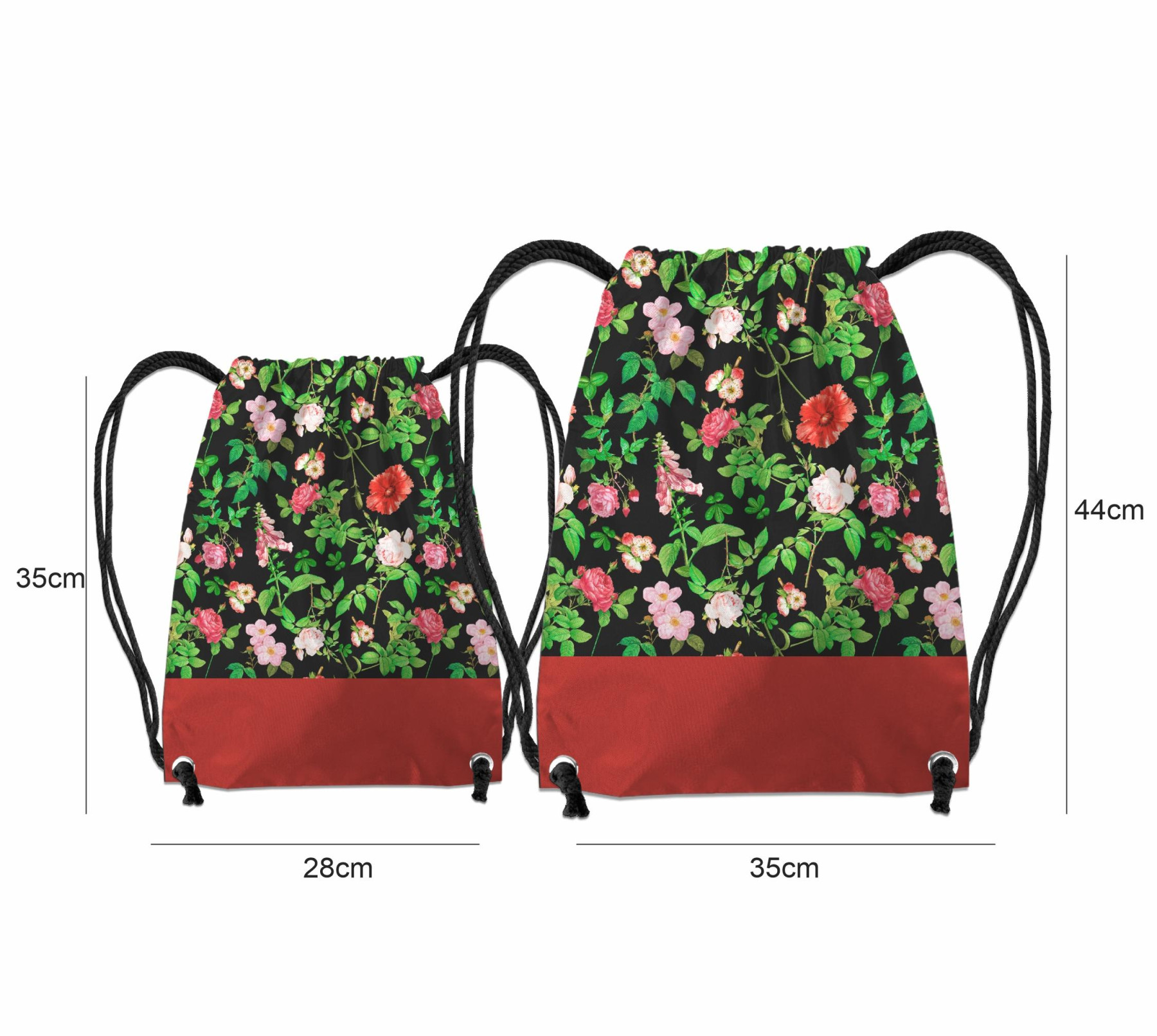 GYM BAG - ROSES AND LEAVES (PARADISE GARDEN) - sewing set