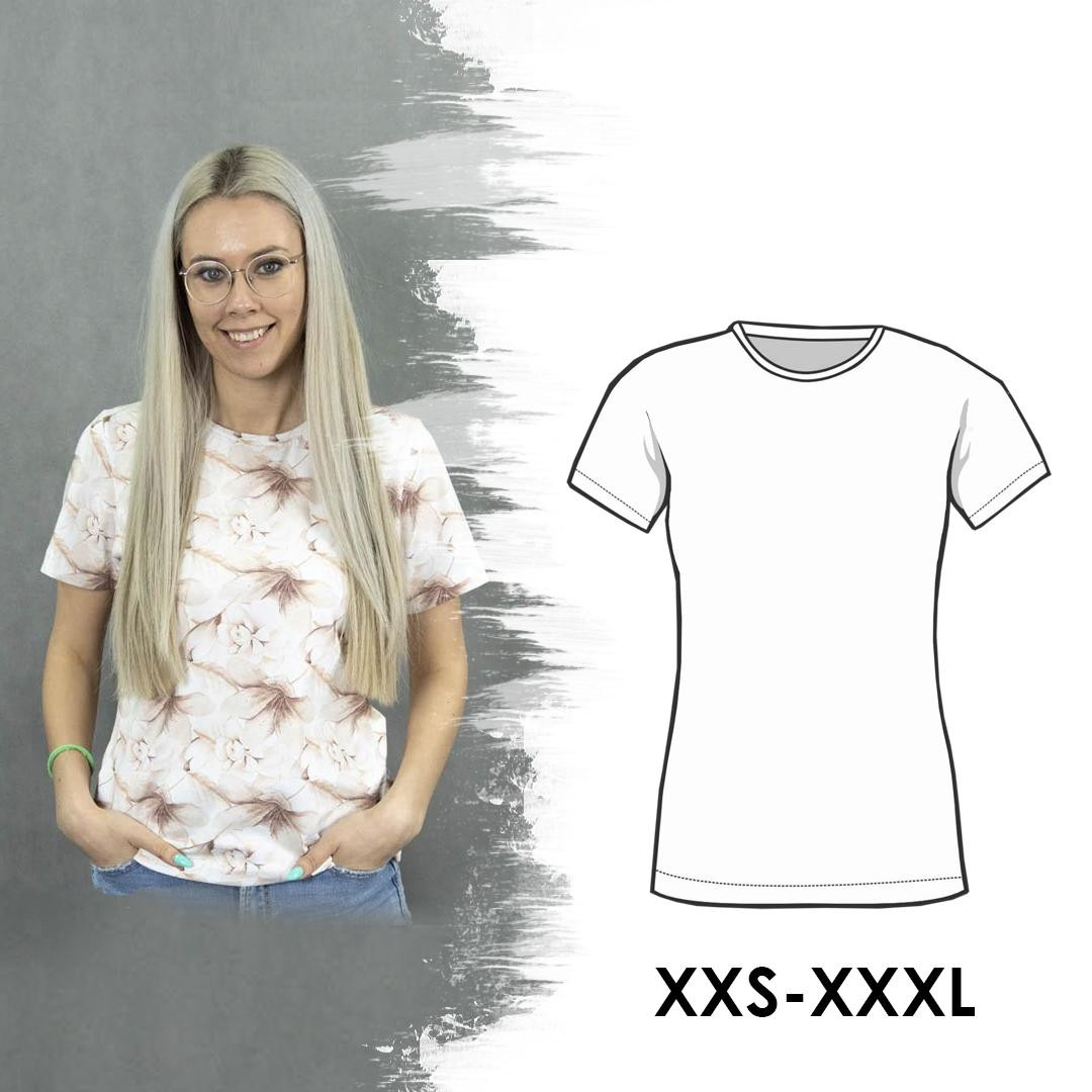 PAPER SEWING PATTERN - WOMEN'S T-SHIRT (XXS-XXXL)