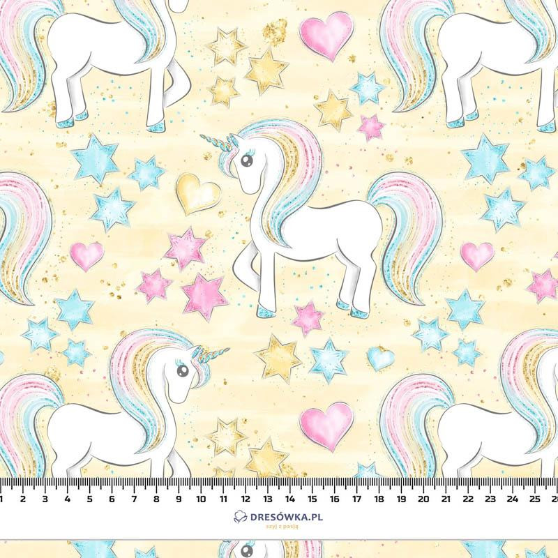 UNICORNS AND STARS (WONDERLAND) - looped knit fabric