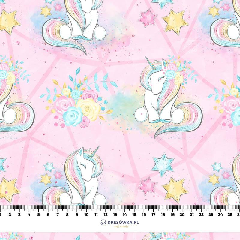 UNICORNS AND FLOWERS pat. 2 (WONDERLAND) - single jersey with elastane 