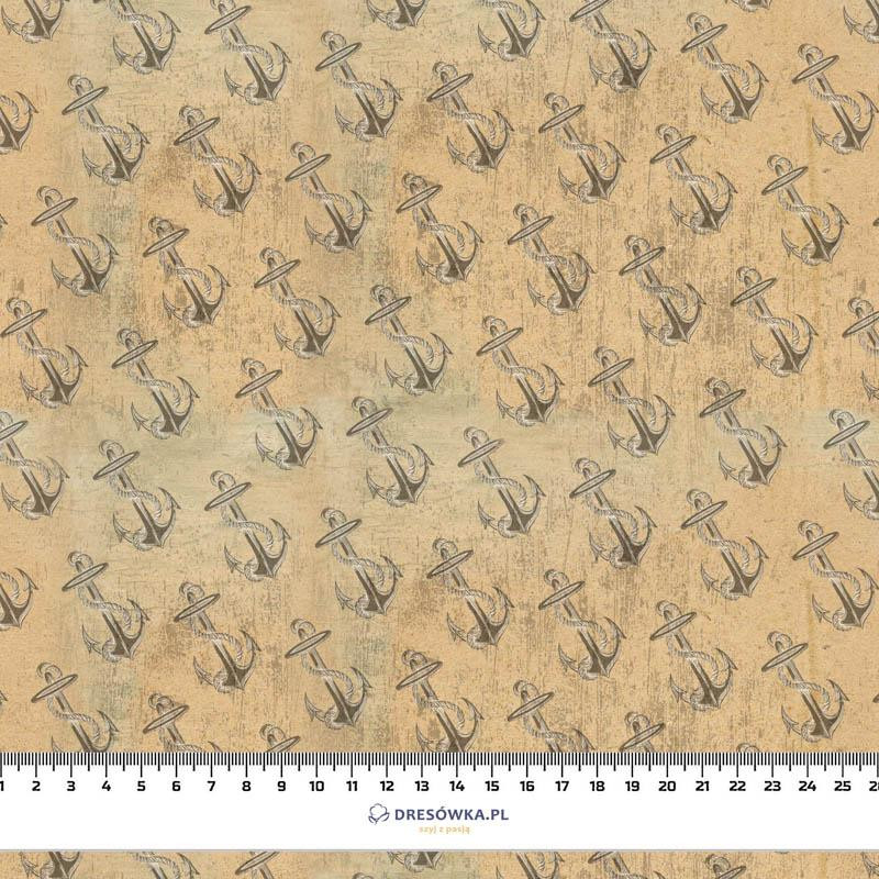 ANCHORS pat. 2 (SEA ABYSS)  - Cotton woven fabric