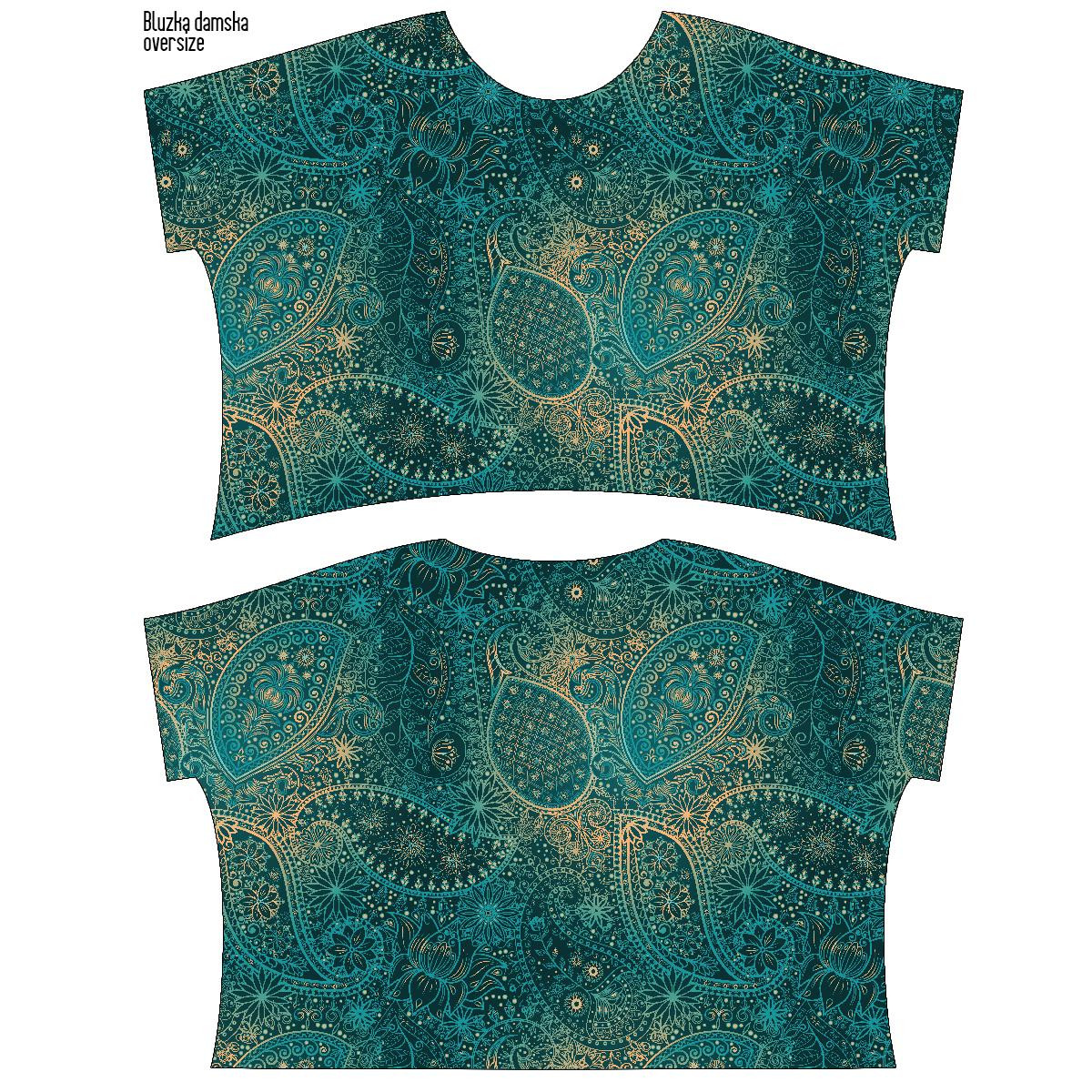 FLIMSY OVERSIZE BLOUSE "ELENA" - MEHNDI 2.0 - sewing set