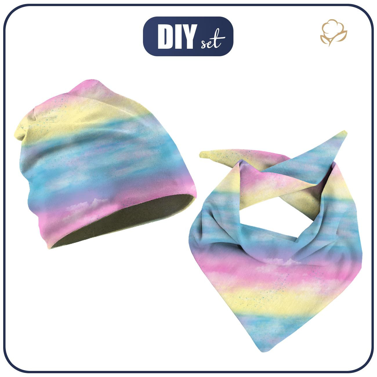 KID'S CAP AND SCARF (CLASSIC) - RAINBOW OCEAN pat. 1 - sewing set