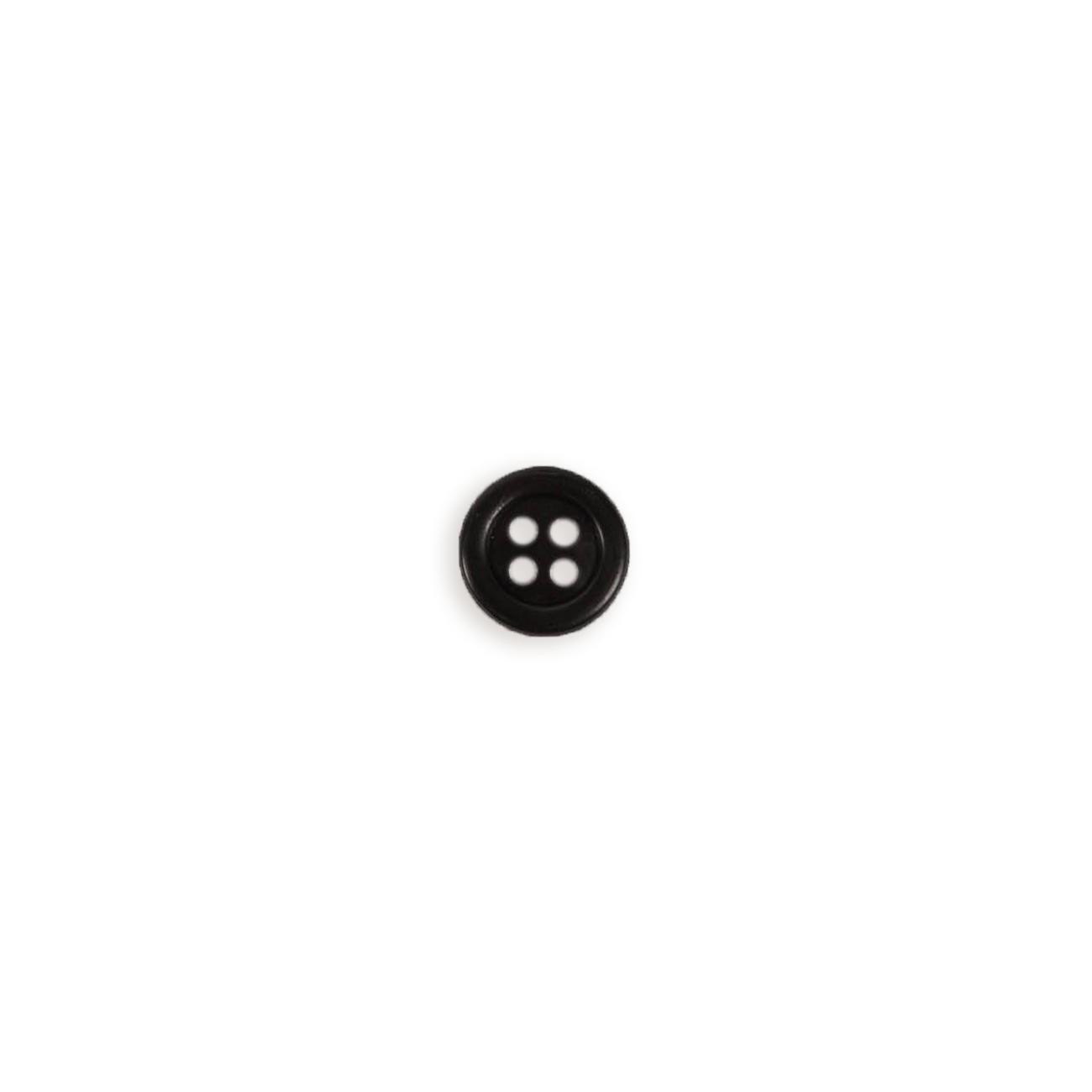 Plastic four-hole button 11mm - black