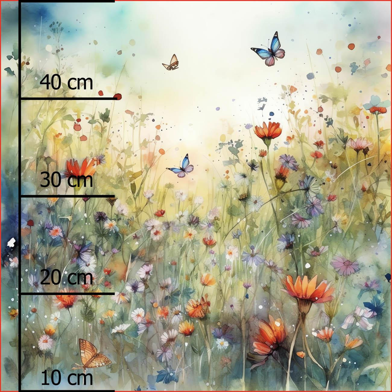 MAGIC MEADOW PAT. 1 - panel (40cm x 40cm) Viscose jersey 
