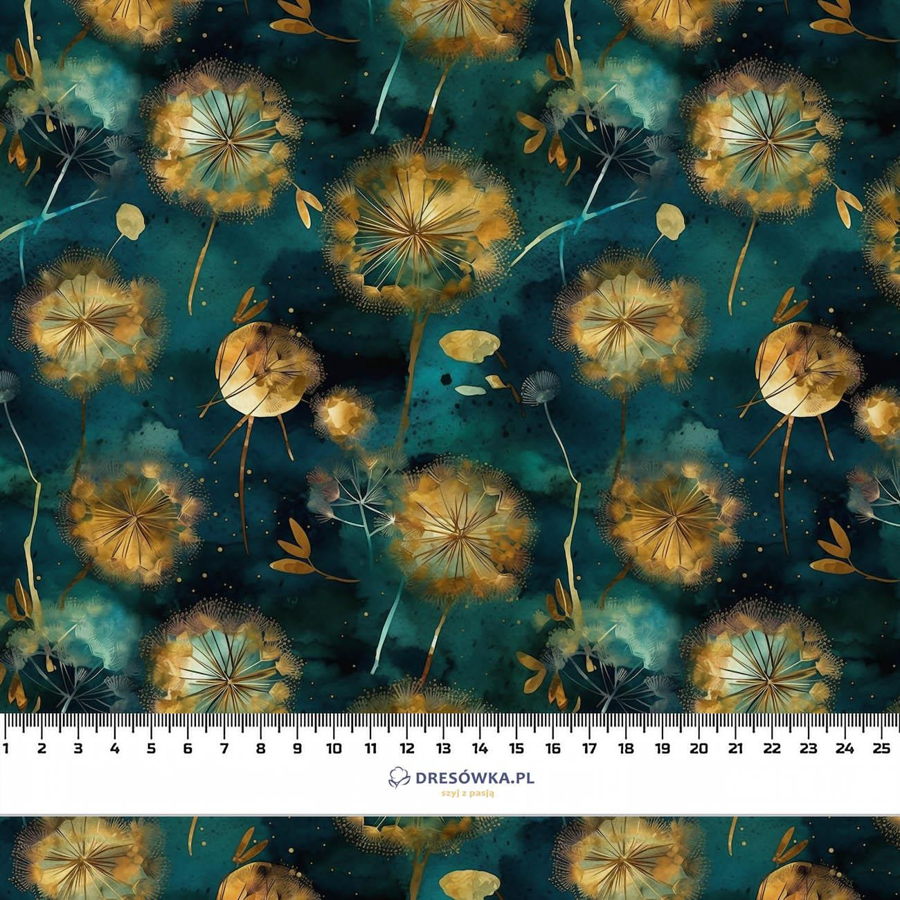 WATERCOLOR DANDELION PAT. 1 - looped knit fabric with elastane ITY