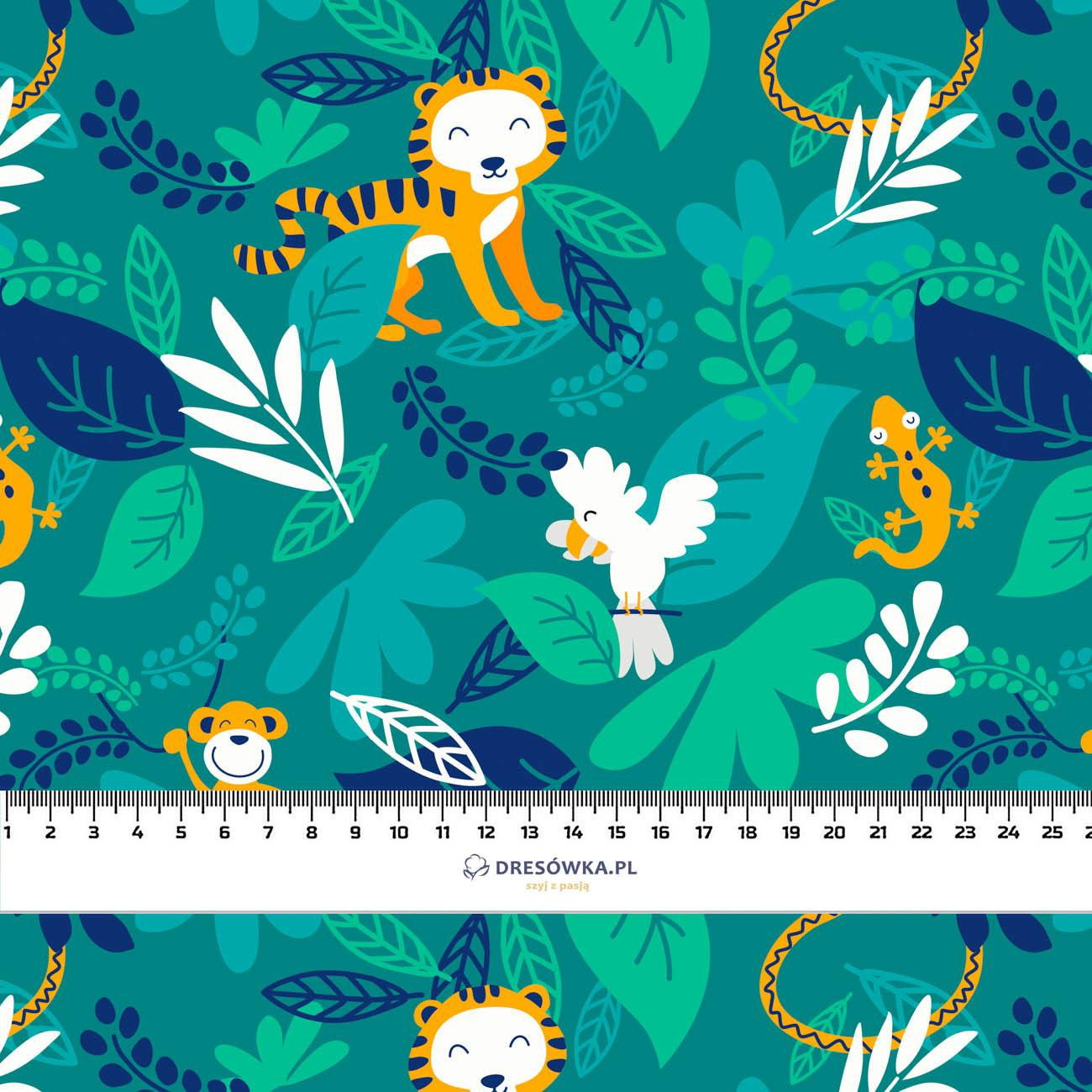 JUNGLE / animals - Cotton woven fabric