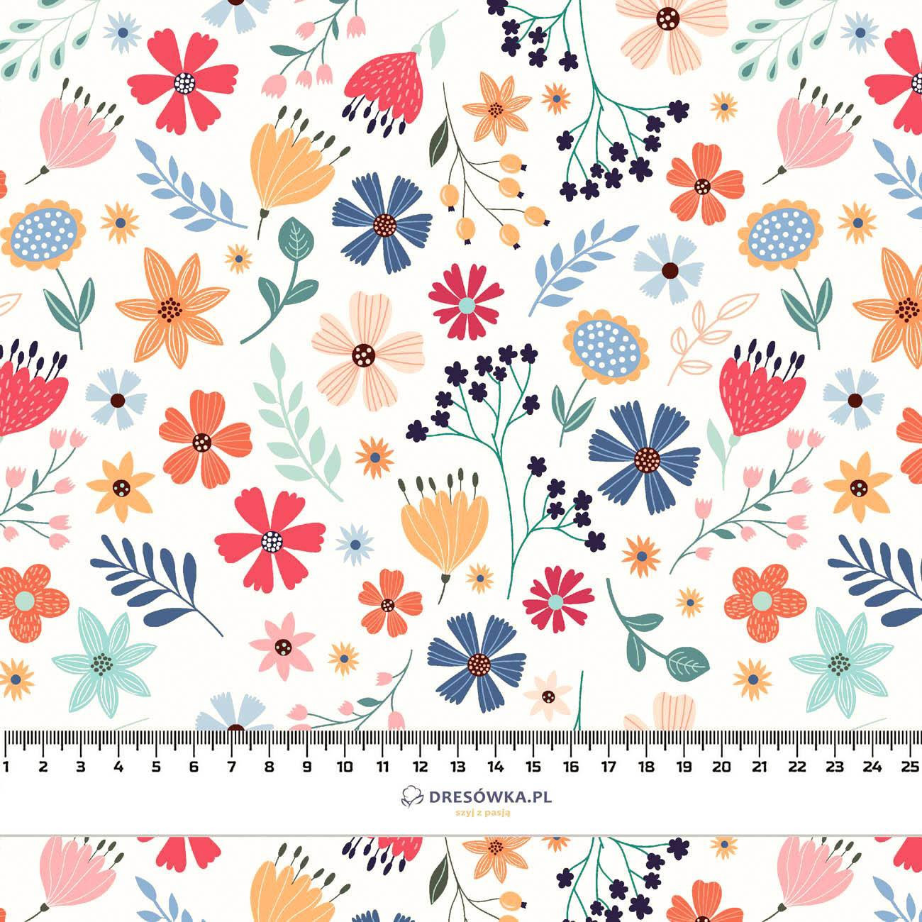 COLORFUL FLOWERS - Linen 100%