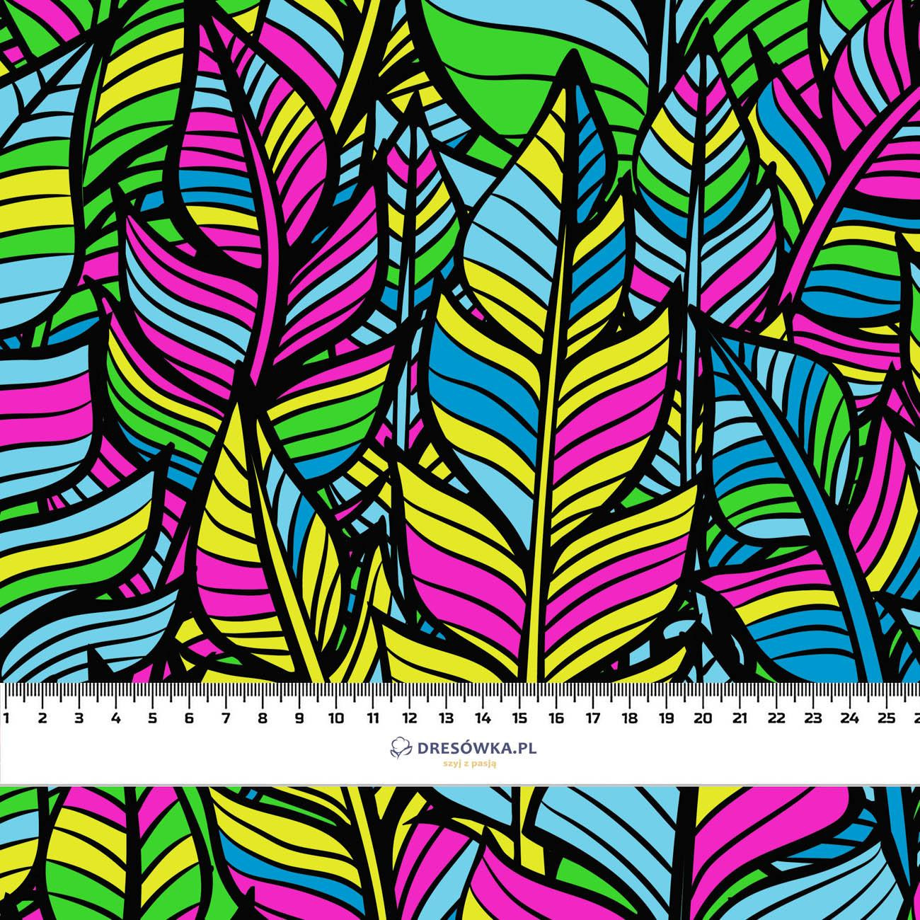 NEON LEAVES - Waterproof woven fabric