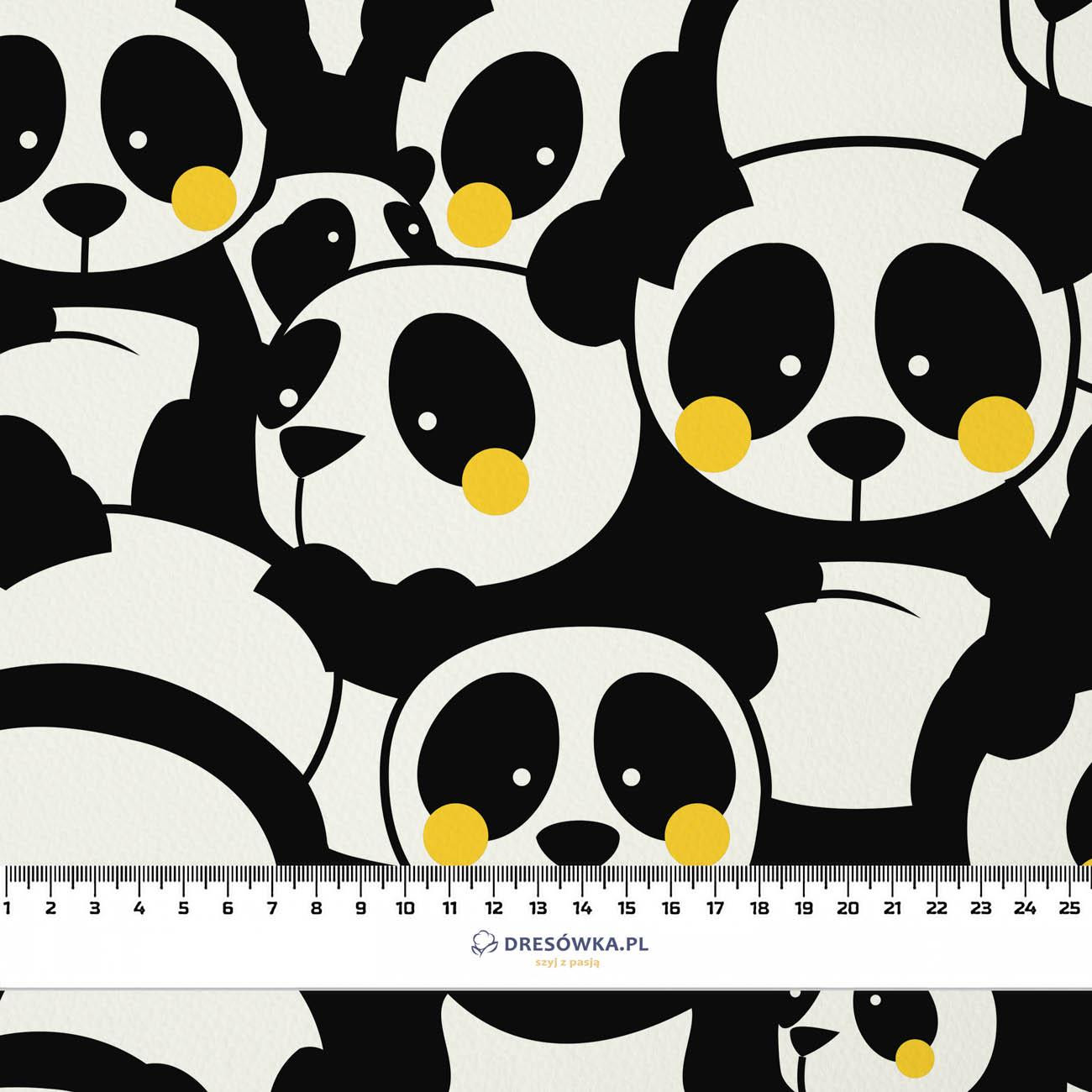 PANDAS / yellow  - lycra 300g