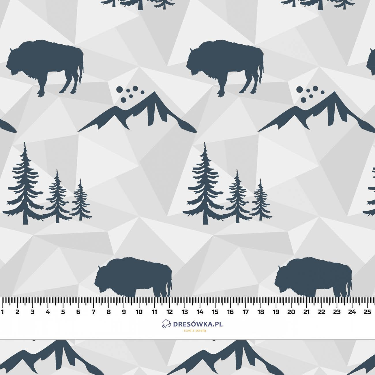 PRIMEVAL FOREST (adventure) / grey - Cotton woven fabric