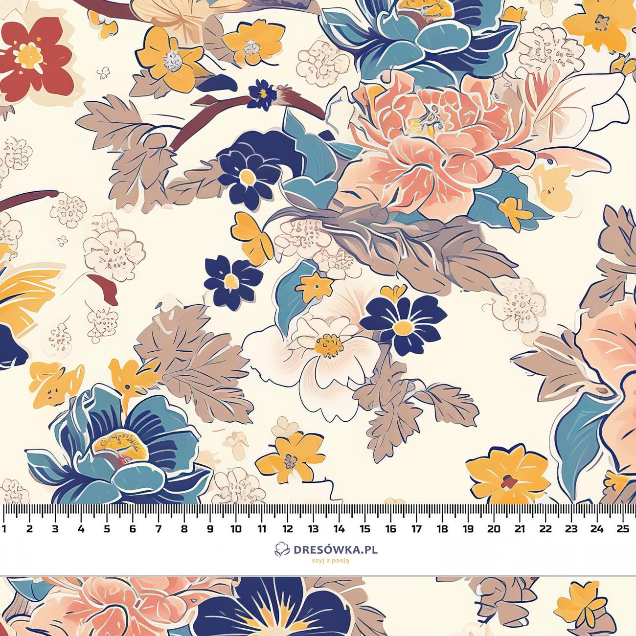 MIX FLOWERS - Cotton muslin