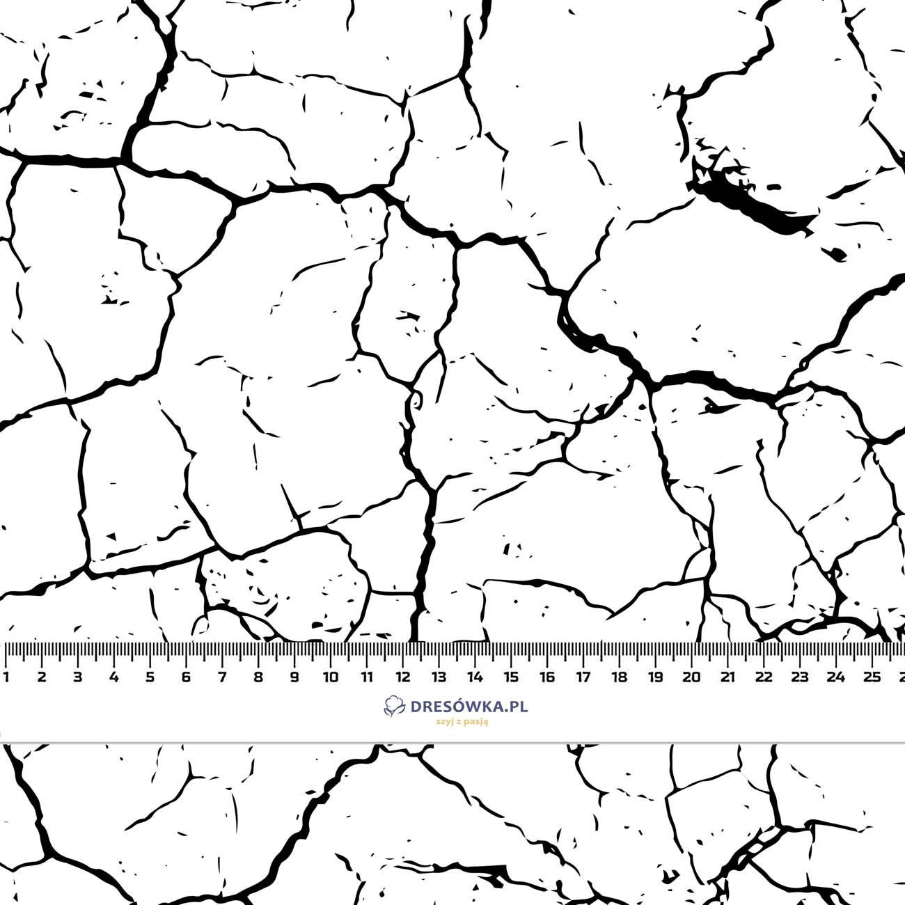 50CM SCORCHED EARTH (black) - looped knit fabric