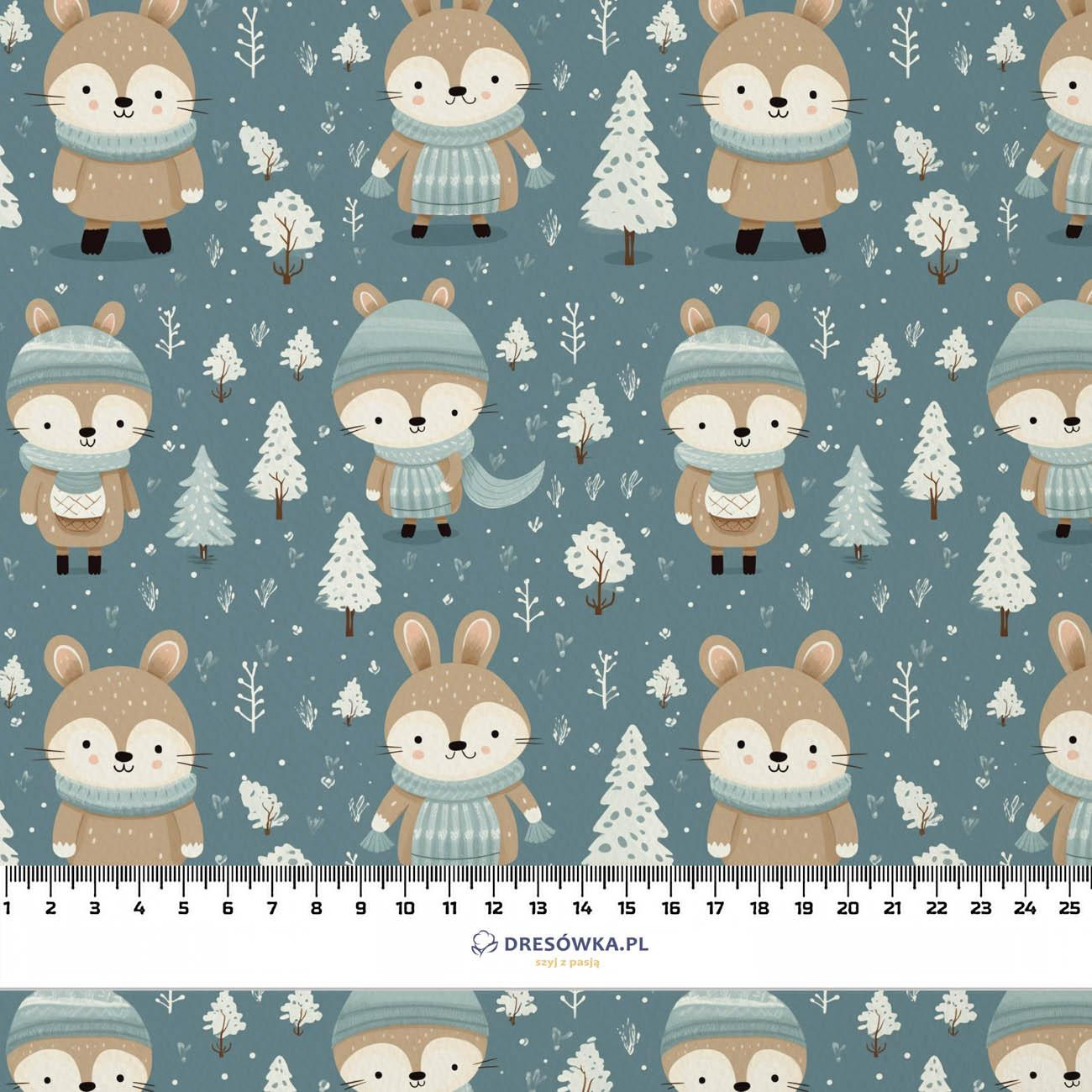 WATERCOLOR WINTER PAT. 6 - Cotton woven fabric