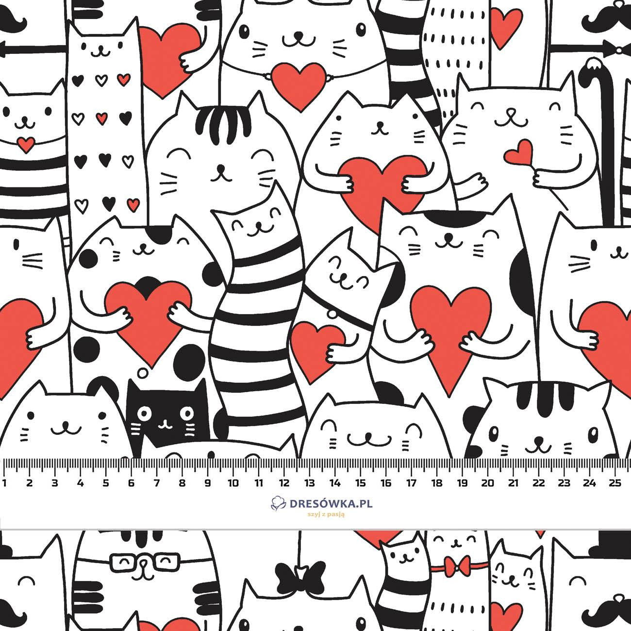 CATS IN LOVE / white - Viscose jersey