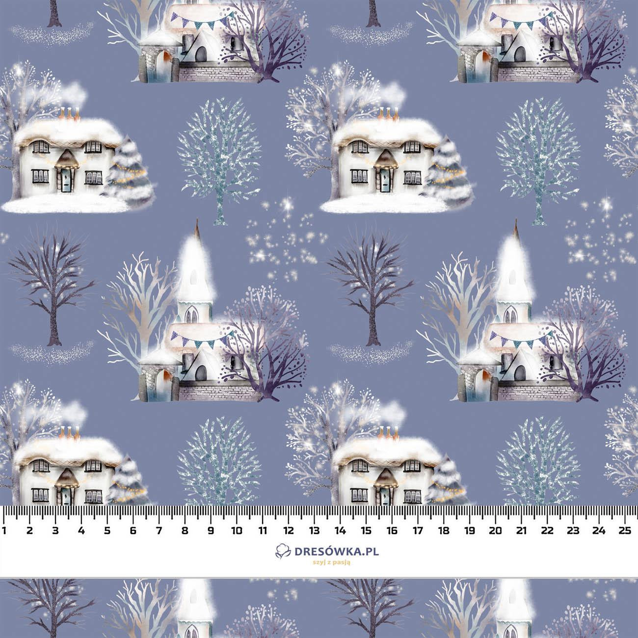 WINTER HOUSES (WINTER IN PARK) - Woven Fabric for tablecloths