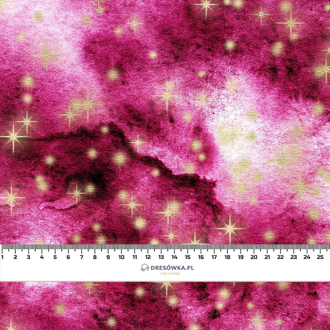 GOLDEN STARS Pat. 2 / WATERCOLOR MARBLE - Cotton woven fabric