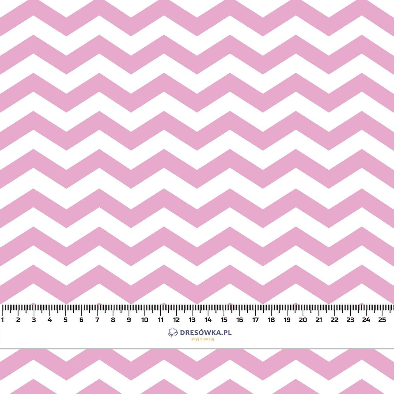 ZIGZAGS / rose quartz - Cotton woven fabric