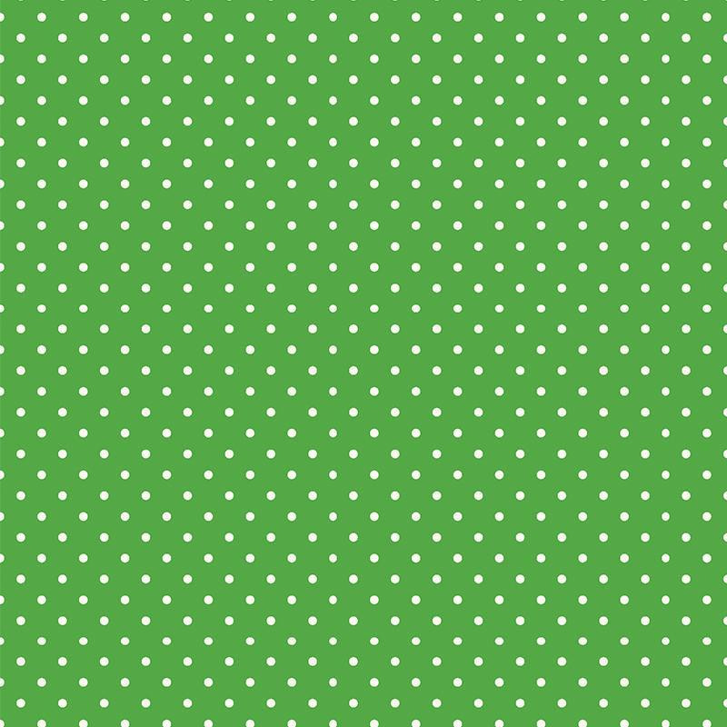 WHITE DOTSIES / green   - Waterproof woven fabric