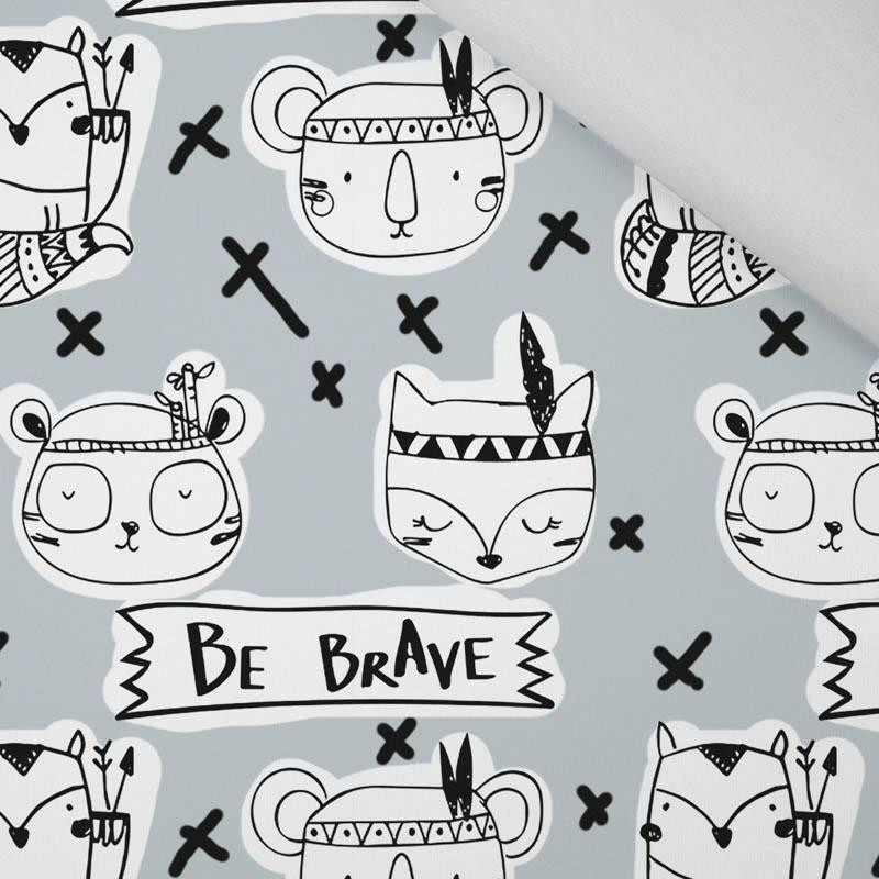 BE BRAVE /  BOHO (SCHOOL DRAWINGS) - brushed knitwear with elastane ITY