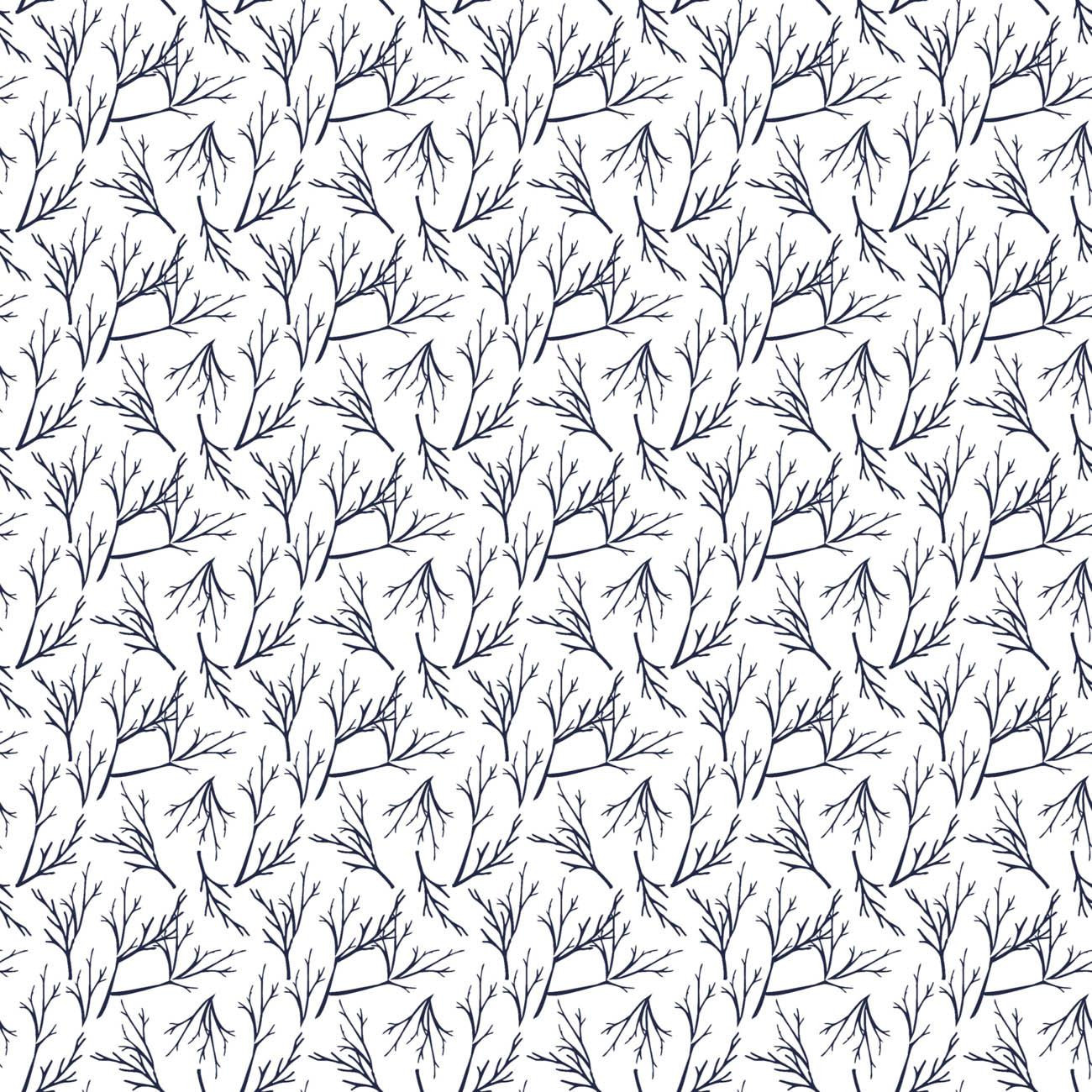 TWIGS pat. 2 (WINTER TIME) / white