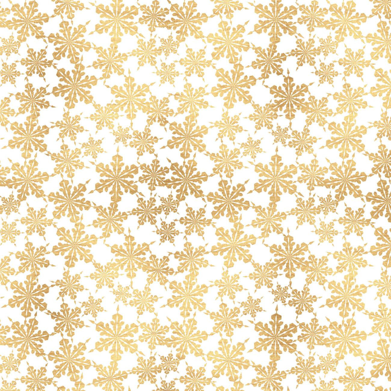 GOLDEN PAPER SNOWFLAKES (WHITE CHRISTMAS)