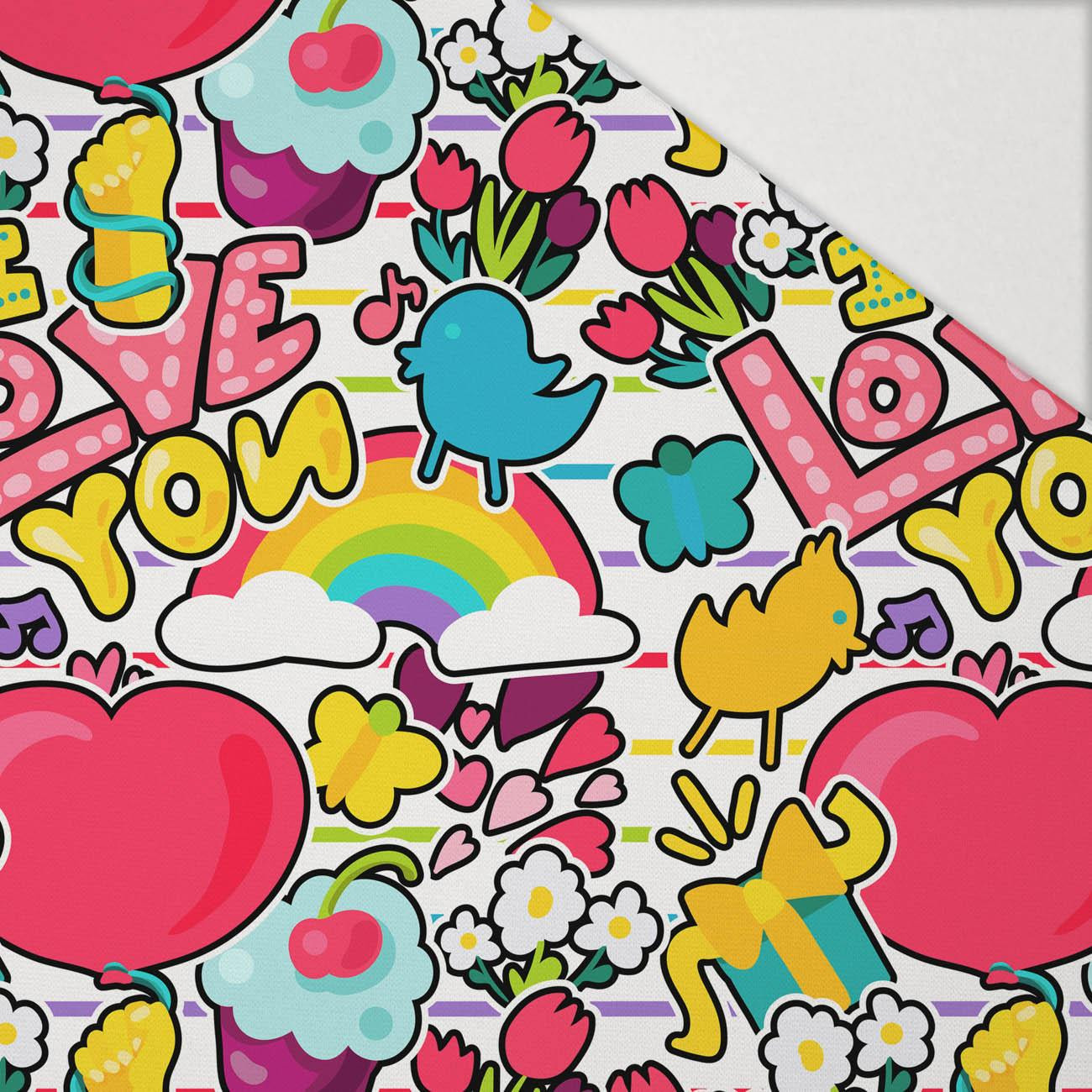 COLORFUL STICKERS PAT. 2 - Hydrophobic brushed knit