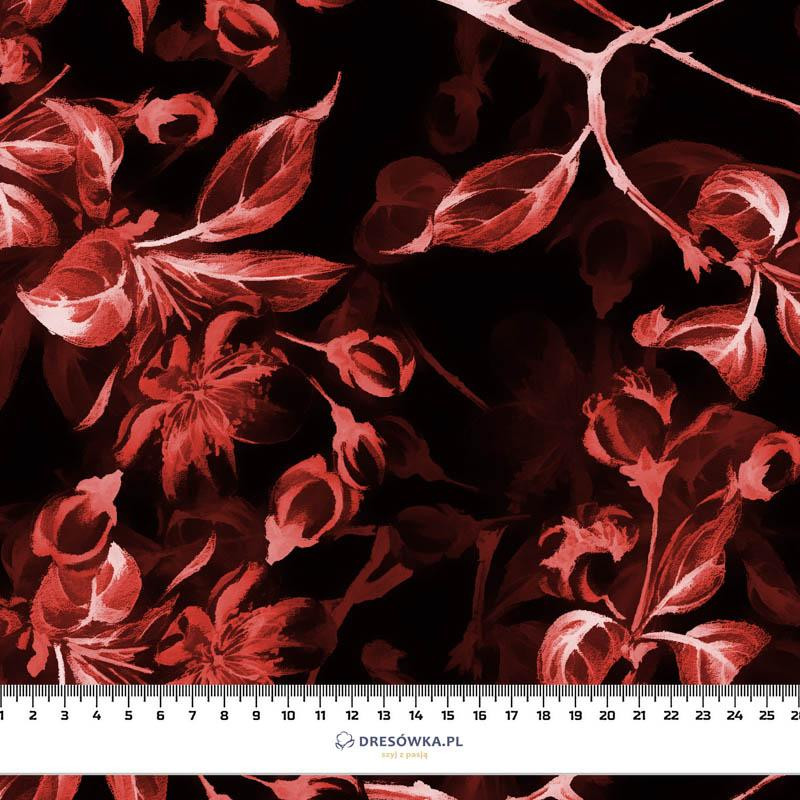 APPLE BLOSSOM pat. 1 (red) / black - Waterproof woven fabric