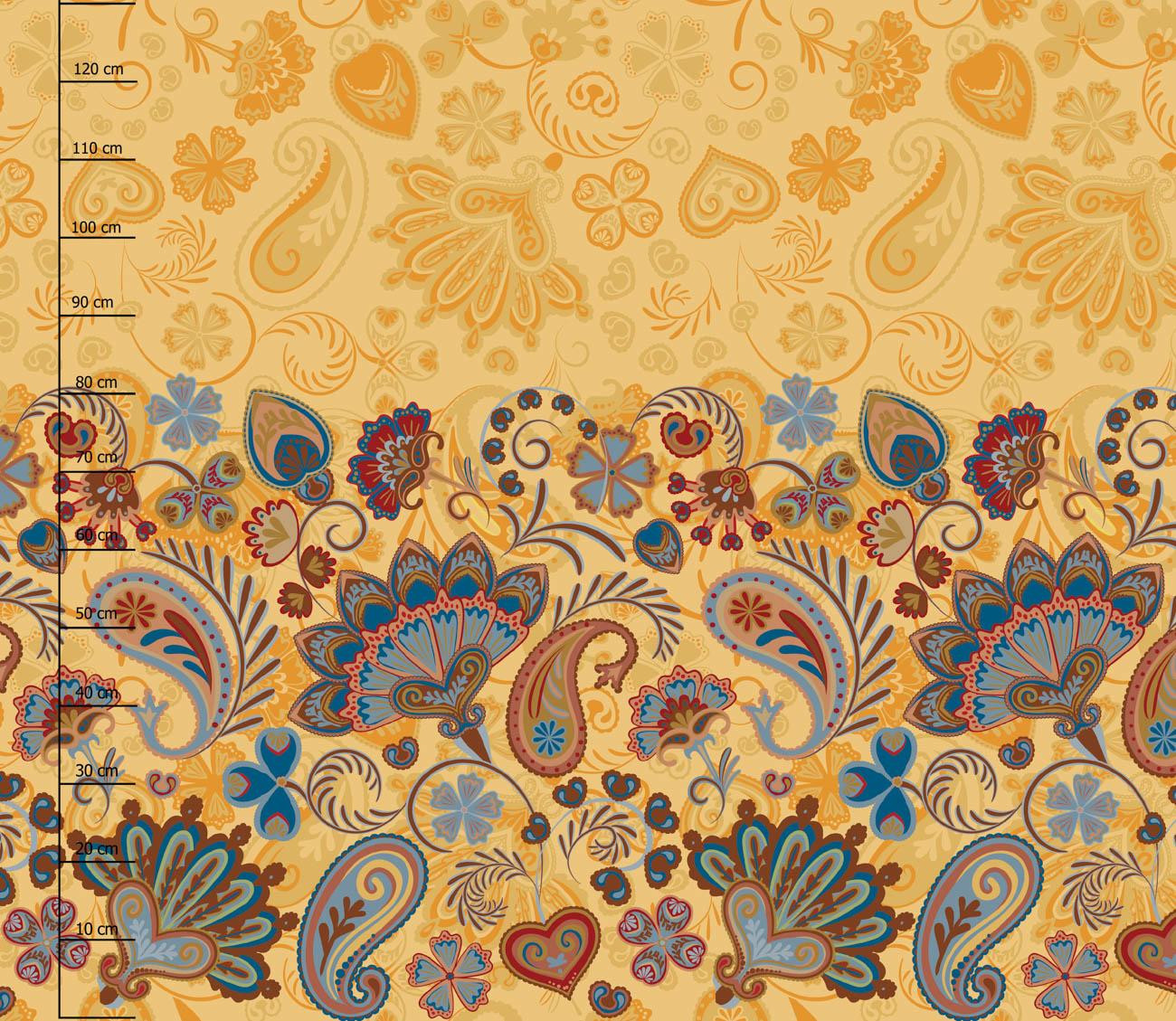 FLOWERS (pattern no. 1) / orange - dress panel 