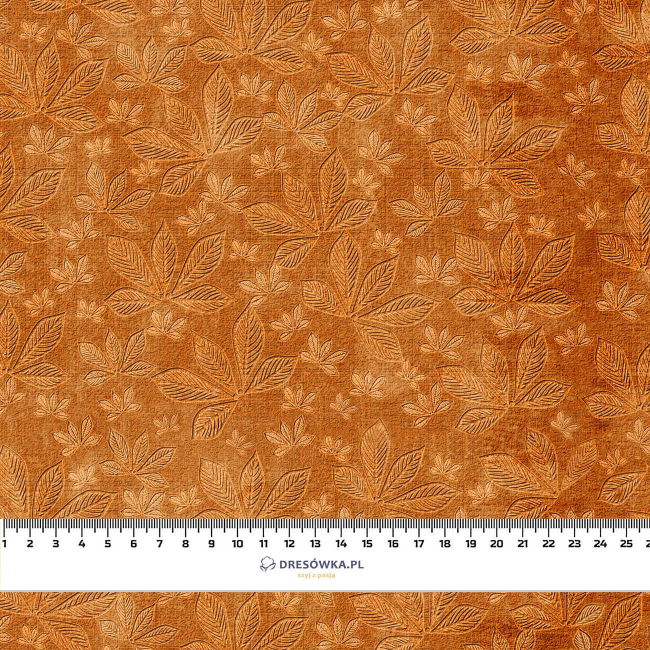 40cm CHESTNUT LEAVES Ms.2 / orange (AUTUMN COLORS) - Cotton woven fabric