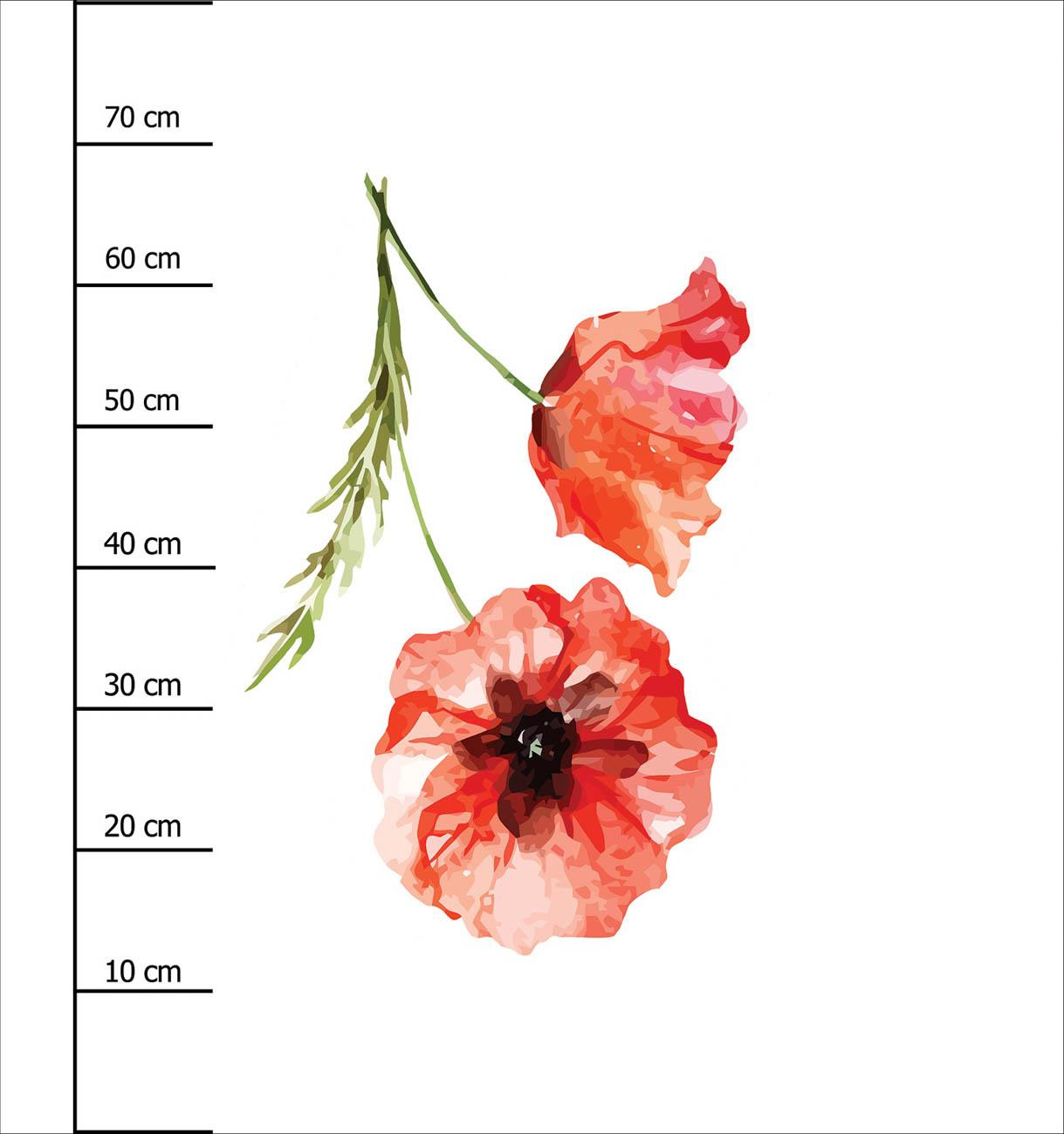 POPPIES pat. 2 - panel (75cm x 80cm) SINGLE JERSEY PANEL