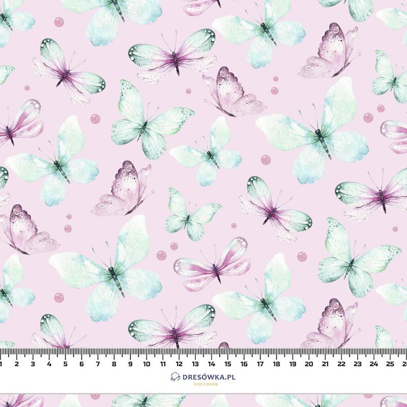 BUTTERFLIES PAT. 1 (WATER-COLOR BUTTERFLIES) - single jersey with elastane 