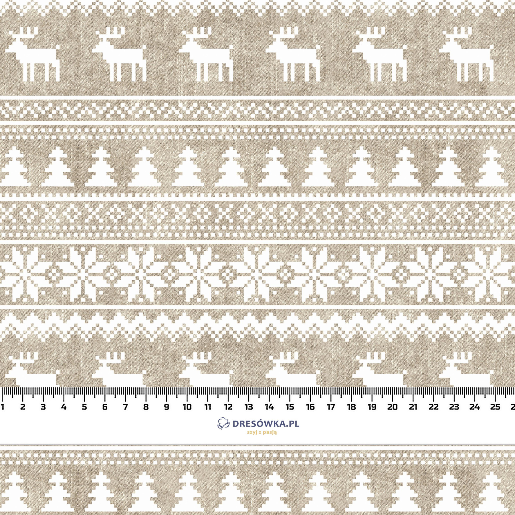 REINDEERS PAT. 2 / ACID WASH BEIGE - looped knit fabric