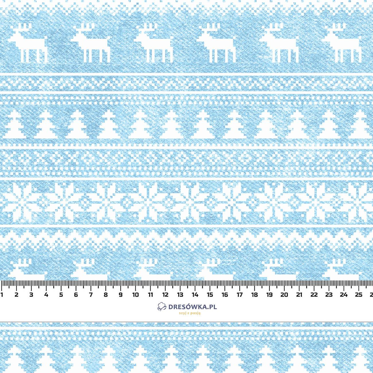 REINDEERS PAT. 2 / ACID WASH LIGHT BLUE - looped knit fabric