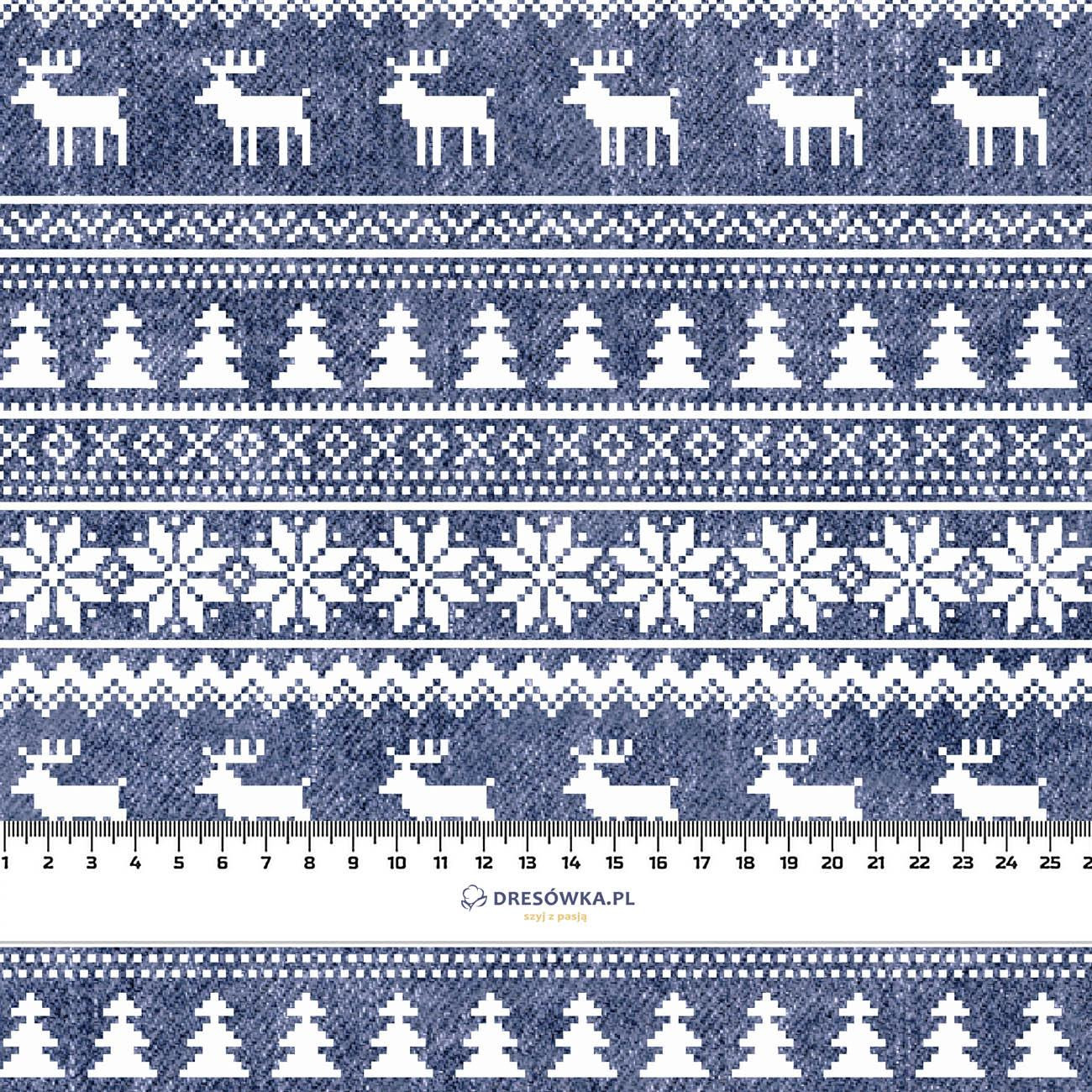 REINDEERS PAT. 2 / ACID WASH DARK BLUE - single jersey with elastane 