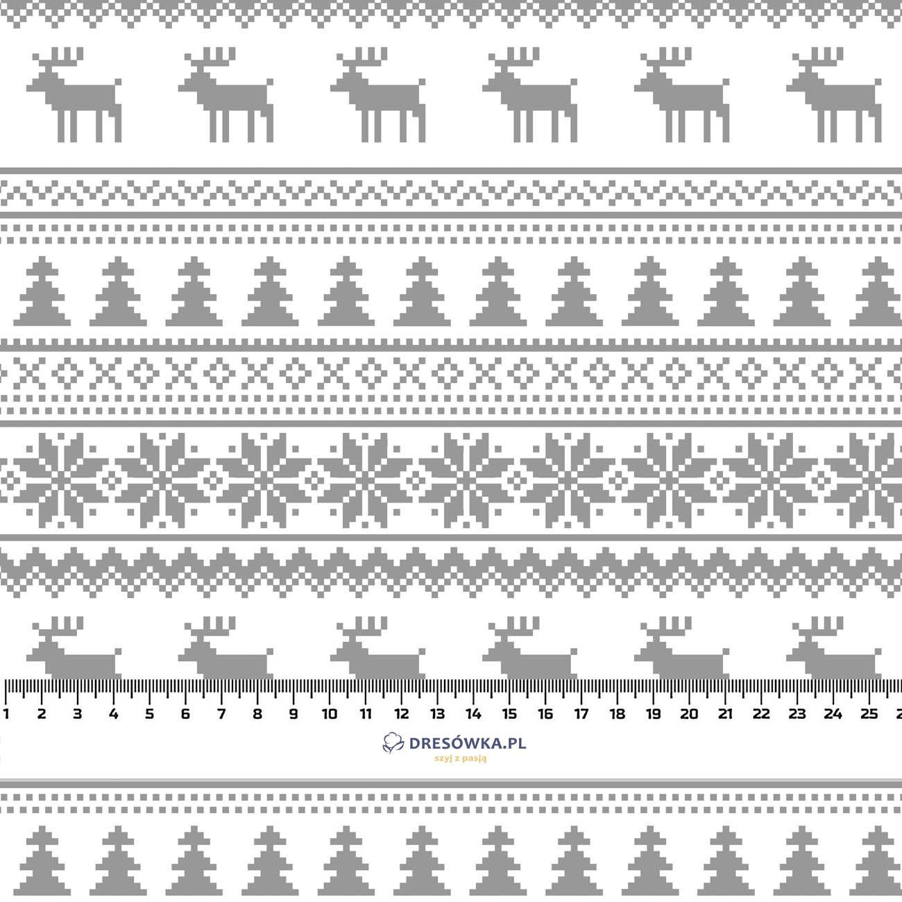 REINDEERS PAT. 2 /  light grey - Woven Fabric for tablecloths