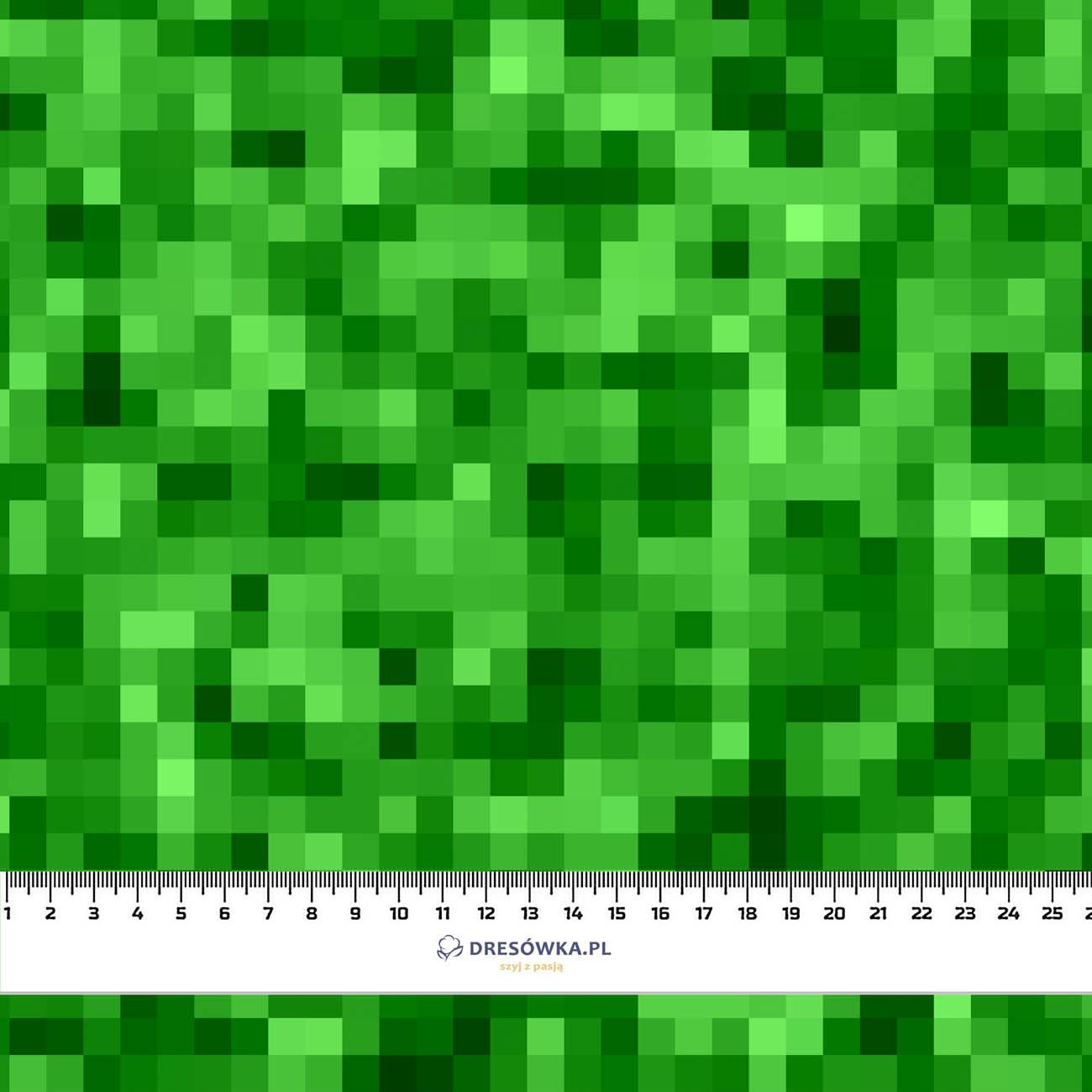 PIXELS pat. 2 / green - Woven Fabric for tablecloths