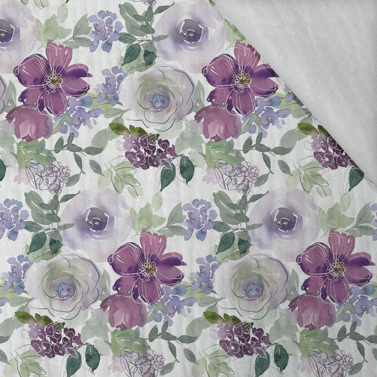 WATER-COLOR FLOWERS pat. 3 - Cotton muslin