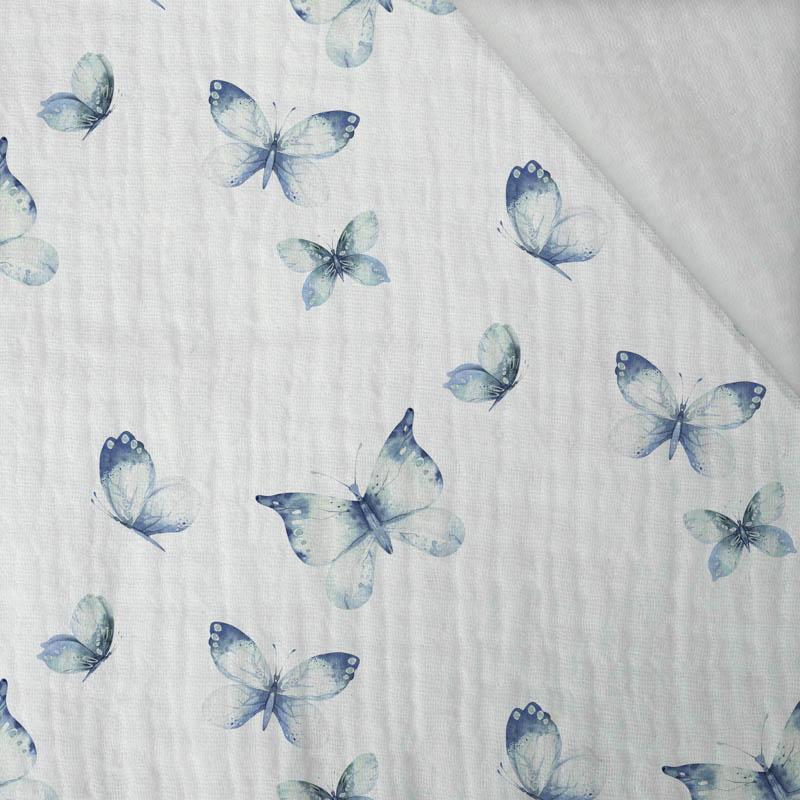 BUTTERFLIES PAT. 4 (WATER-COLOR BUTTERFLIES) - Cotton muslin