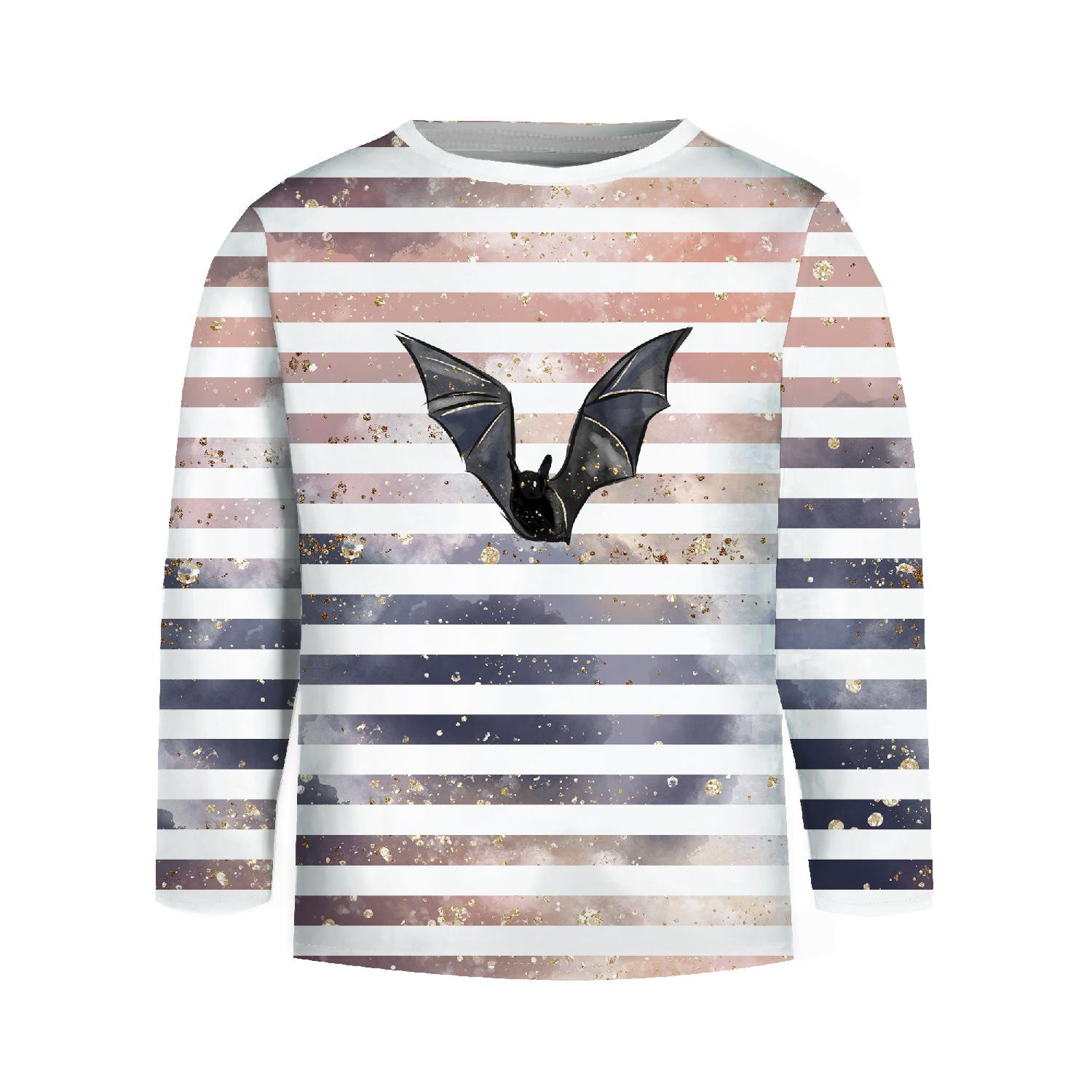 Longsleeve - BAT / STRIPES (ENCHANTED NIGHT) - single jersey