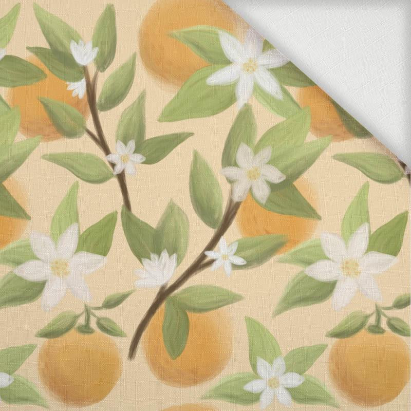 ORANGES no. 2 / vanilla - Woven Fabric for tablecloths