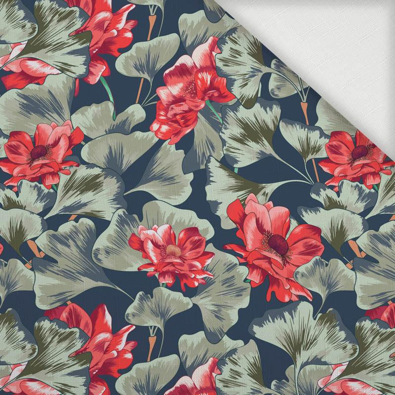 RED POPPIES (RED GARDEN) - Woven Fabric for tablecloths