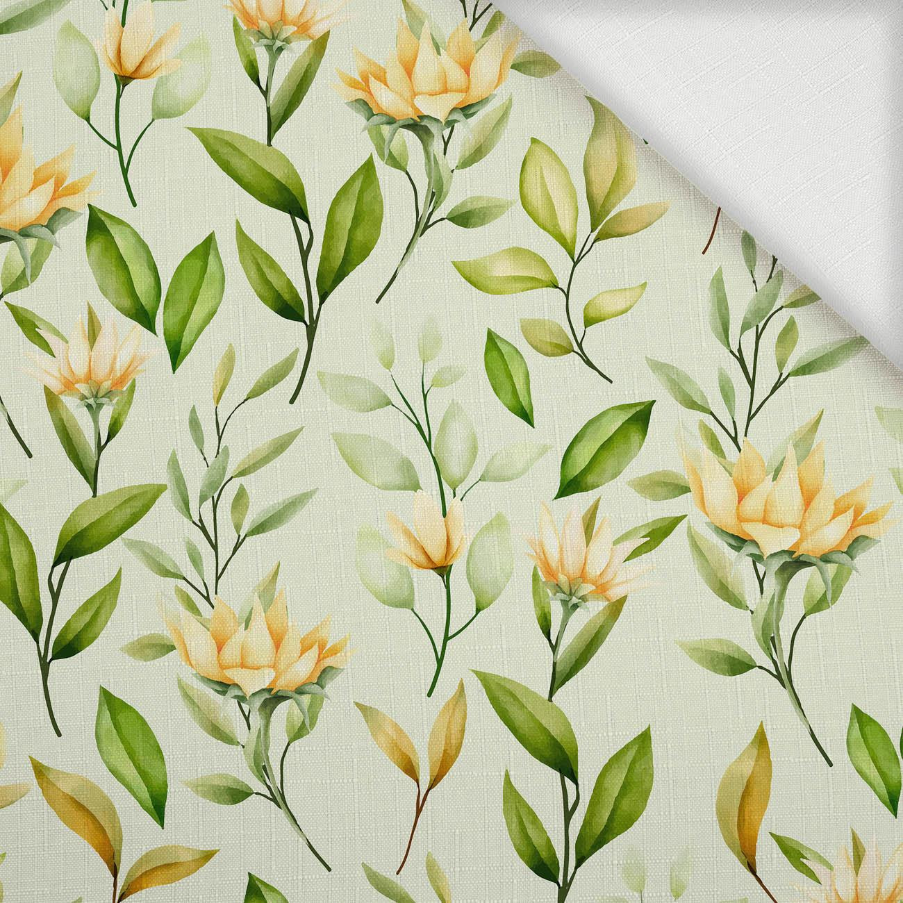 PASTEL SUNFLOWERS PAT. 2 - Woven Fabric for tablecloths