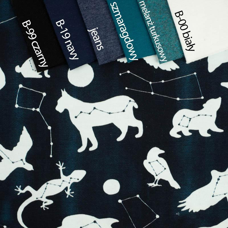 30% - ANIMALS MIX (GALACTIC ANIMALS) / navy - single jersey 