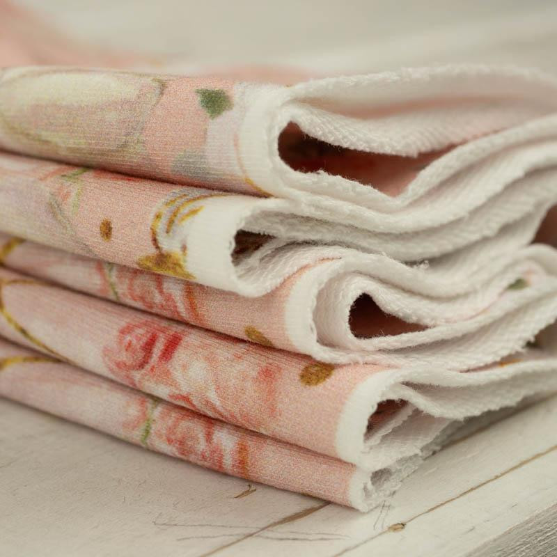 PASTEL PUMPKINS AND FLOWERS (PUMPKIN GARDEN) - looped knit fabric