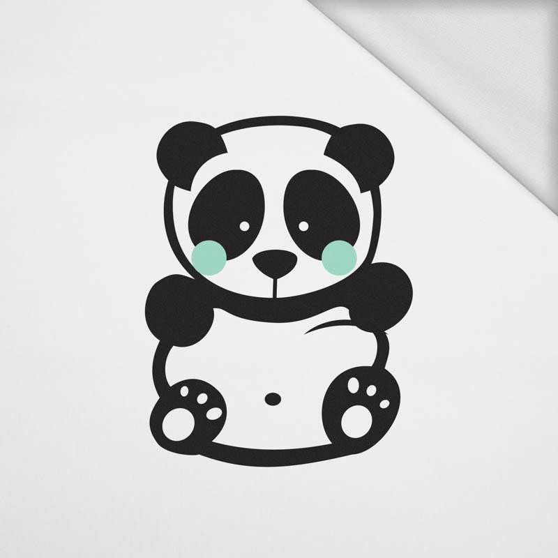 PANDA / MINT size "S" 30x45 cm - white (front) - panel looped knit 