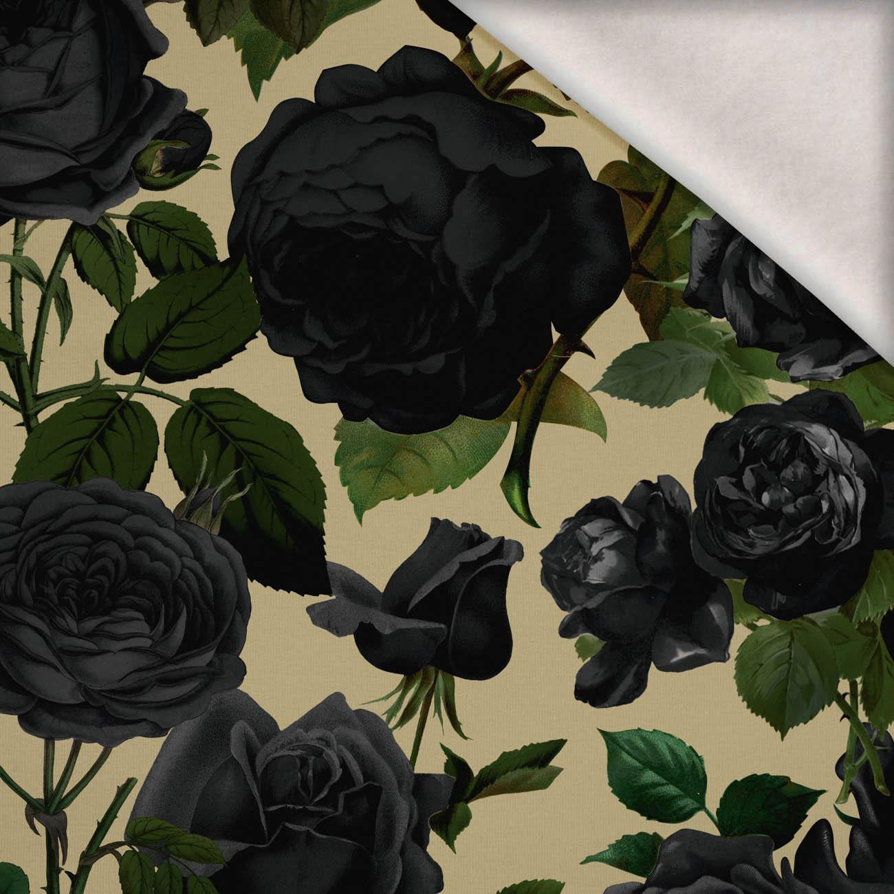 BLACK ROSES - brushed knitwear with elastane ITY