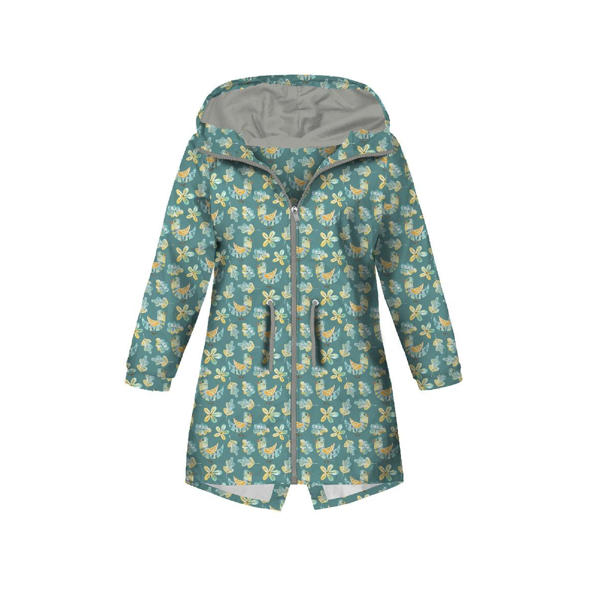 KIDS PARKA (ARIEL) - BIRDS AND LEAVES (FOREST ANIMALS) - softshell