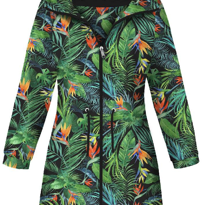 WOMEN'S PARKA (ANNA) - PARADISE JUNGLE / black - softshell