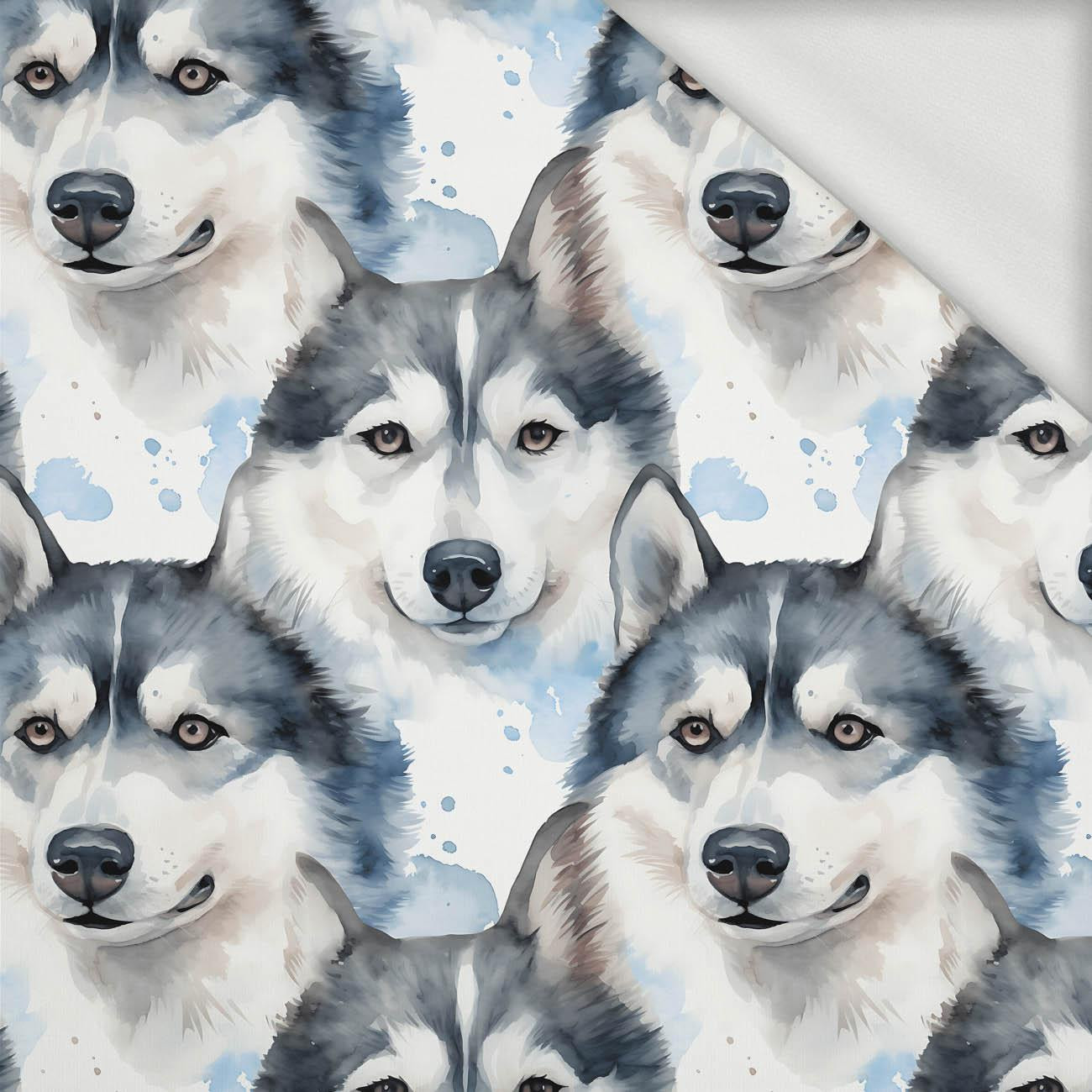 HUSKY DOG - looped knit fabric